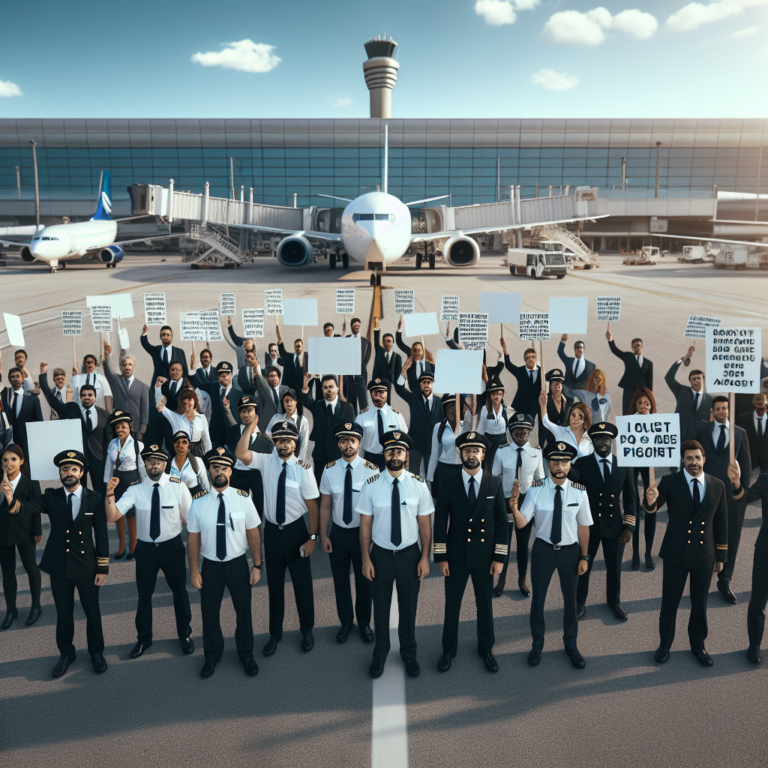 Allegiant Air Pilots Picket in Des Moines for Job Improvements