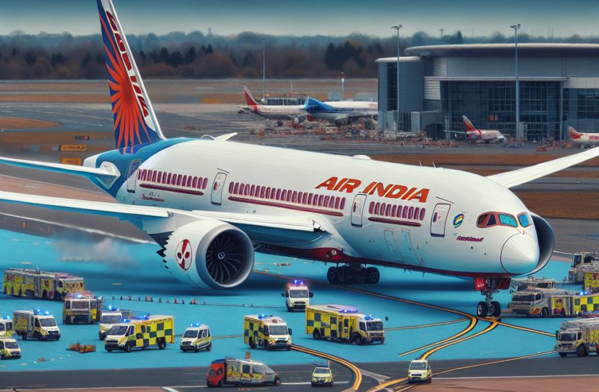 Boeing 787 Stranded on Runway at Birmingham Airport