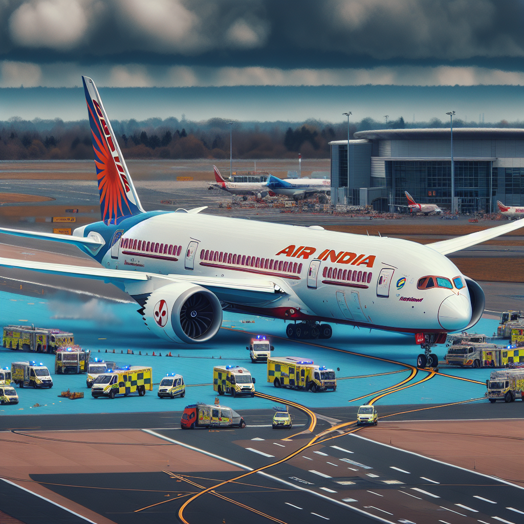 Boeing 787 Stranded on Runway at Birmingham Airport