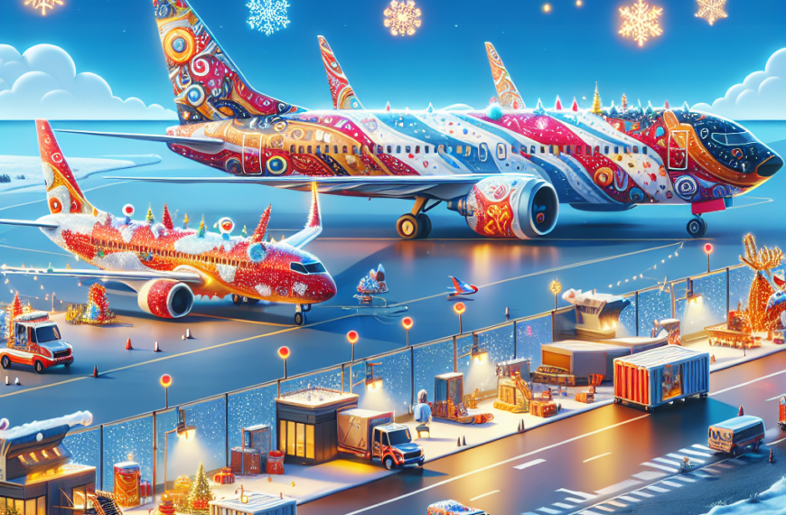 Qantas Launches Festive Aircraft: Dasher-8 and Roo-dolph