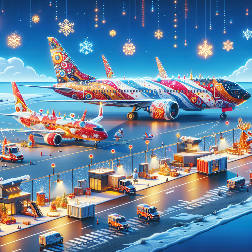 Qantas Launches Festive Aircraft: Dasher-8 and Roo-dolph