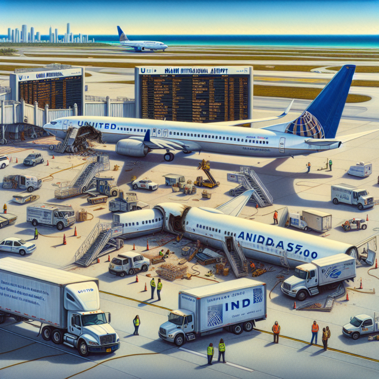 United Airlines 737 Struck by Catering Truck in Miami