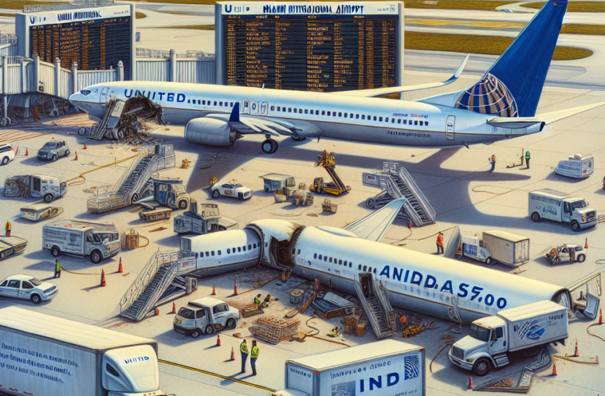 United Airlines 737 Struck by Catering Truck in Miami
