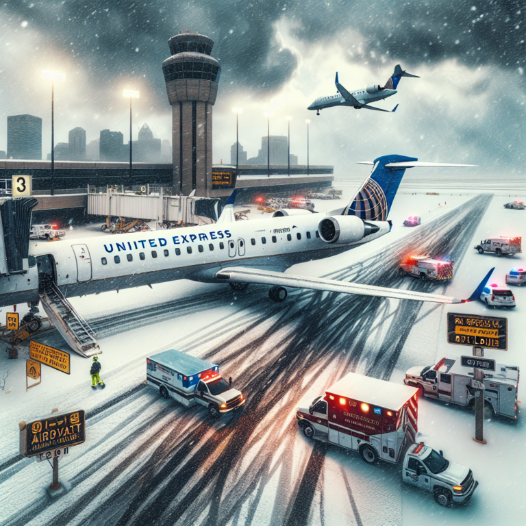 GoJet Airlines Plane Skids Off Taxiway at Lambert Airport