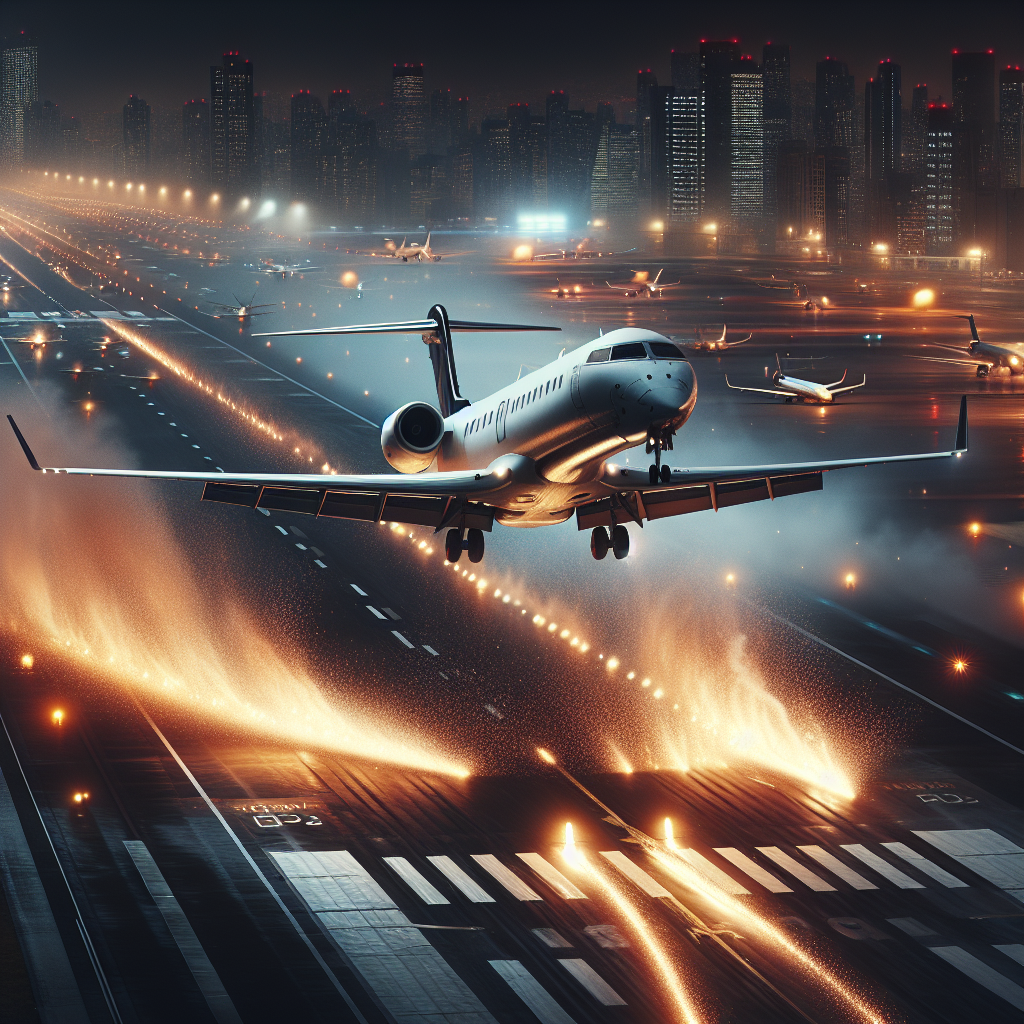 Delta CRJ-900 Wing Hits LaGuardia Runway