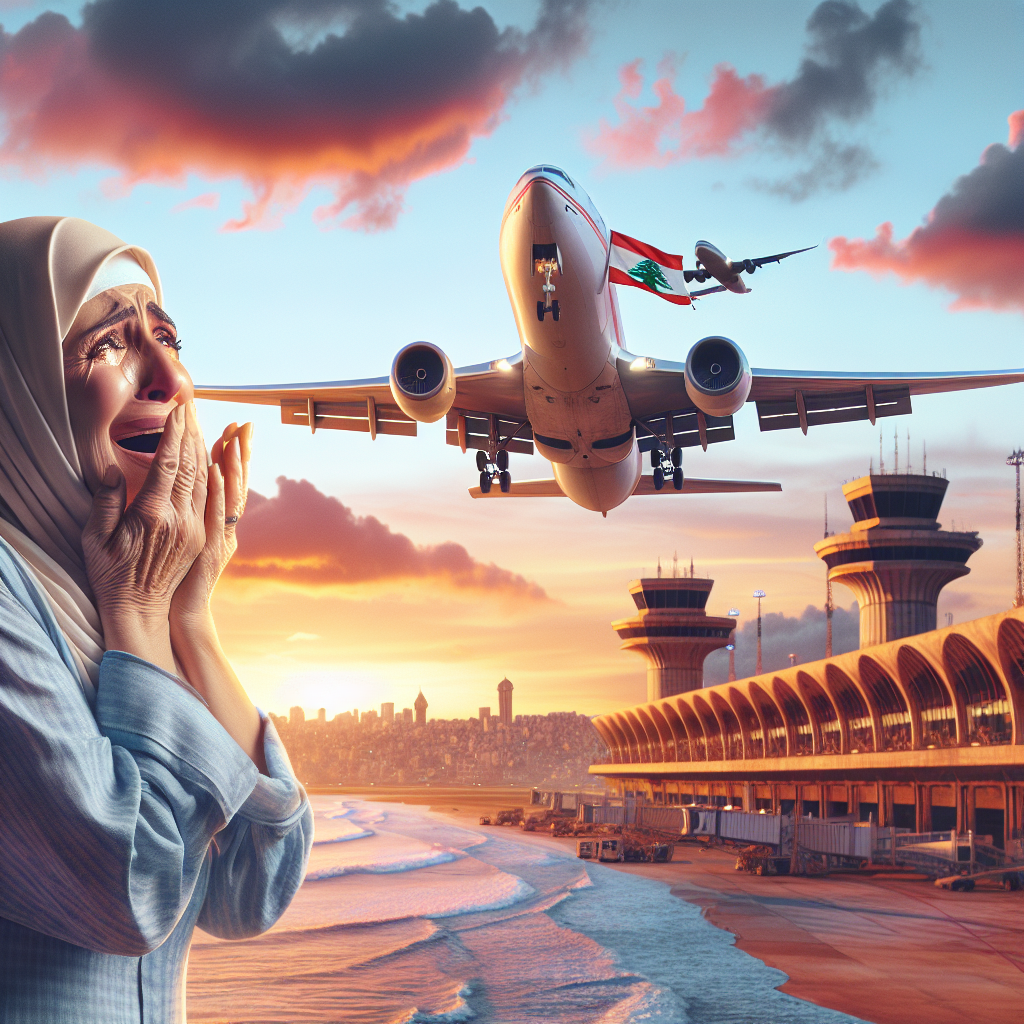 Emirates Pilot Mom Tears Up Watching Son's First Beirut Landing